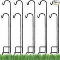 AshmanOnline Ashman Shepherds Hook 10 Pack Black, 35 Inches Tall, Made of Premium Metal for Hanging Solar Light, Bird Feeders, Mason Jars, Garden Stake and Wedding Décor.
