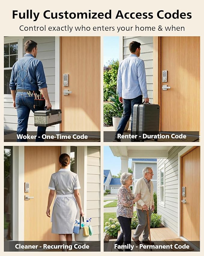 Philips WiFi Smart Keypad Deadbolt Lock, App Remote Control, No Hub Required, Support Alexa & Google Assistant, Keyless Entry Door Lock with Auto Lock, Digital Smart Locks for Front Door, Satin Nickel