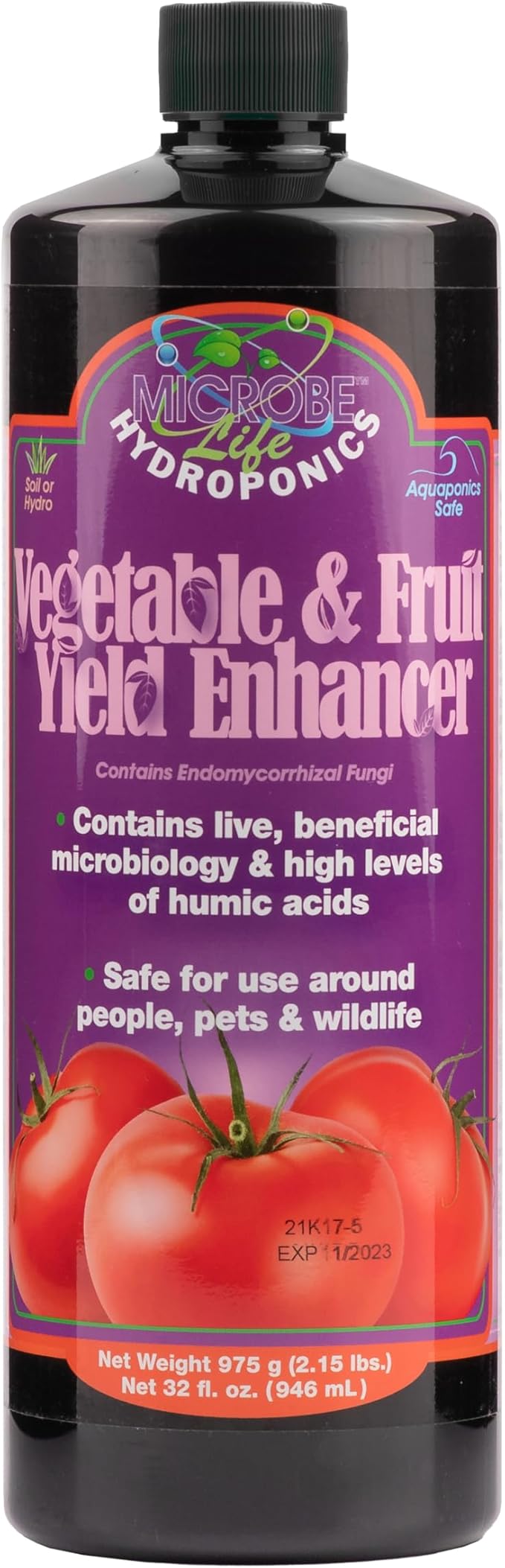 Microbe Life Hydroponics ML21346 Vegetable & Fruit Yield Enhancer, 32 oz