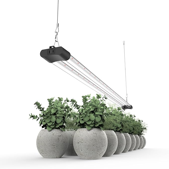 LED Grow Light Full Spectrum Light Linkable 5000K Daylight + 660nm Red Indoor Plant Lighting Fixture (4 FT)