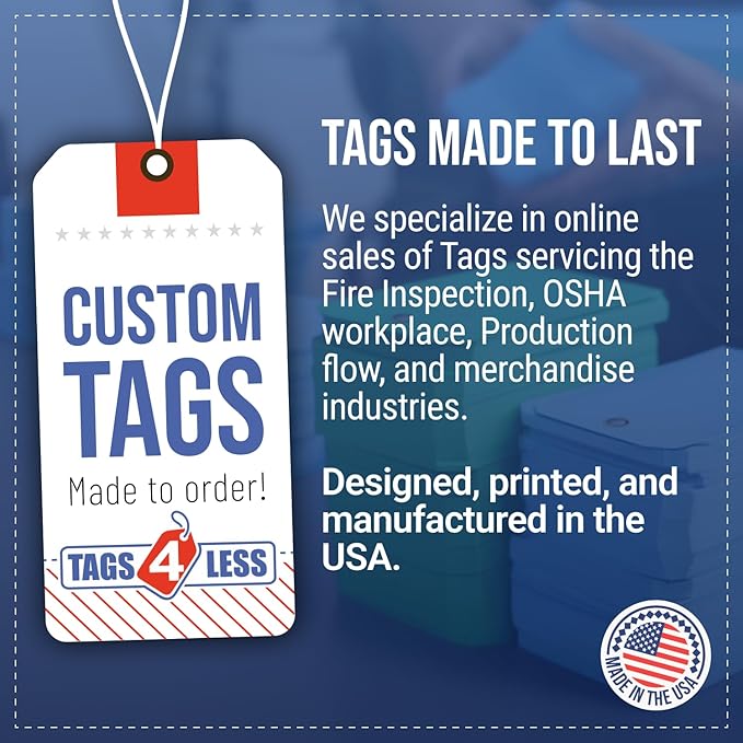 Tags 4 Less 15 Mil Waterproof Plastic Tags, Pack of 100 – 4” x 8” Heavy Duty Plastic Tags for Labeling, Outdoor Tagging, Equipment Labeling, Luggage, Valves & More (Yellow)