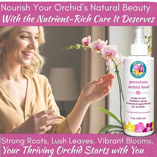 Orchid Fertilizer Spray – Nourishing Liquid Plant Food Mist for Healthy Orchids – Easy-to-Use Nutrient Boost for Vibrant Blooms & Healthy Roots – Made in USA – 8 oz