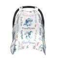 Personalized Winter Car Seat Covers for Babies with Name Whale Minky Baby Car Seat Cover for Boys Girls Custom Infant Carseat Covers Baby Blanket Nursing Cover Breastfeeding Scarf