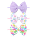 Easter Bows for Girls Bunny Baby Girl Headbands Easter Hair Bows Rabbit Eggs Bow Toddler Hair Accessories Infant Bows Headband Newborn Purple