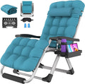 Suteck Oversized Zero Gravity Chair, 29In XL Outdoor Recliner Chair w/Removable Cushion&Headrest, Camping Lounge Chair w/Upgraded Lock&Footrest, Reclining Patio Chairs for Indoor Outdoor,500LBS