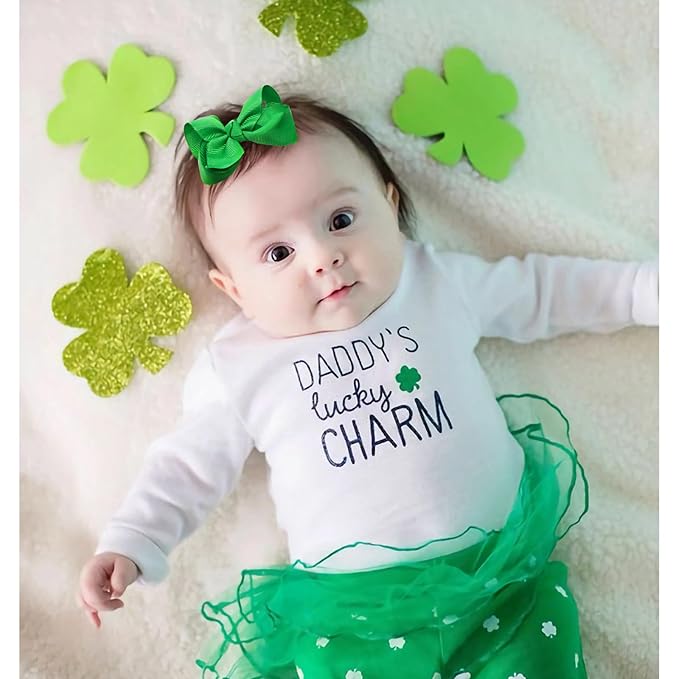 2 PCS 3inchs Hair Bows for Girls Grosgrain Ribbon Hair Bow Alligator Clips Hair Accessories for Baby Girls Toddlers(Green)