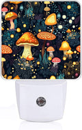 Mushrooms Night Light, Plug-into Wall Fantasy Forest Nightlight Lamp with Dusk to Dawn Sensor, Led Lamp 0.5W Energy Efficient for Boys Girls Adults Home Decor