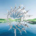 Magical Metal Windmill, Garden Spinners Outdoor, Wind Spinners Outdoor, 360° Metal Windmill for Yard Garden, Wind Powered Sculptures and Spinners for Decor (1Pcs Silver Windmill)