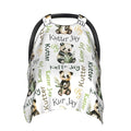 Personalized Winter Carseat Cover for Baby Custom Name Car Seat Canopy for Newborn Baby Boys Girls 2 in 1 Mom Nursing Breastfeeding Covers Panda Minky Baby Carrier Stroller Covers