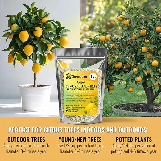𝐁𝐄𝐒𝐓𝐒𝐄𝐋𝐋𝐄𝐑 Citrus Fertilizer + Vital Micronutrients - Perfect Balanced NPK for All Citrus - for Indoor and Outdoor Plants - Orange, Lime, Avocado and Lemon Tree Fertilizer [16 OZ]
