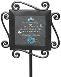 A Beautiful Life Iron Garden Stake - Decorative Outdoor Accent for Home & Garden, 5.8" Tall Stake for Planting & Decoration