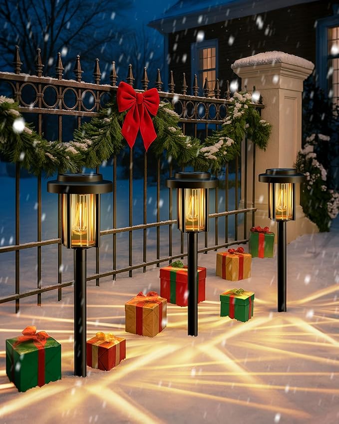 Solar Pathway Lights, 12 Pack Solar Light Outdoor IP65 Waterproof, Garden Lights Solar Powered, Outside Decor Landscape Lighting for Yard, Path, Driveway, Walkway (Warm White)