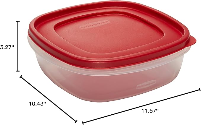 Rubbermaid Easy Find Lids Food Storage Container, 9 Cup, Racer Red