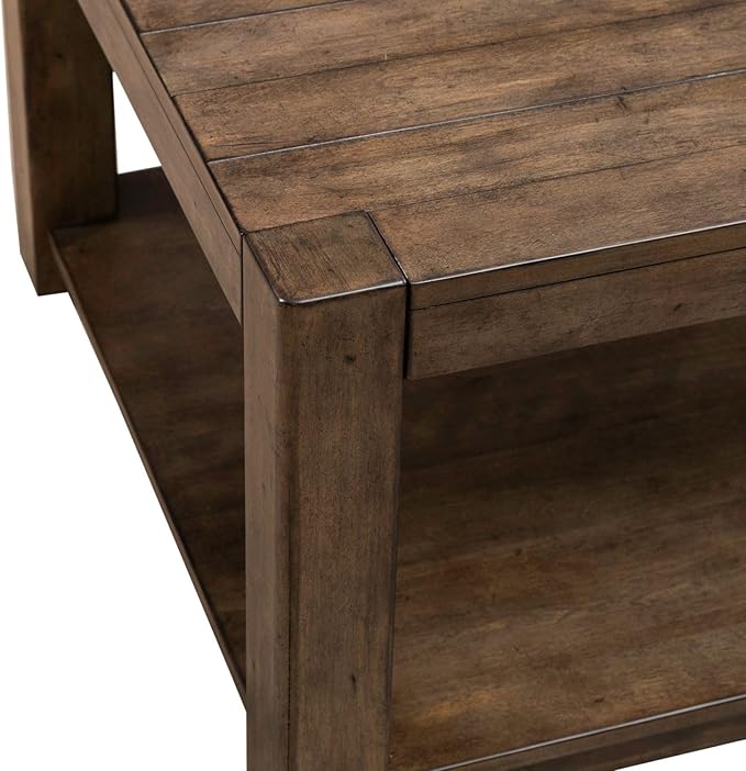 Liberty Furniture Broadmore Living Room Rectangular Cocktail Table - Cobblestone Brown