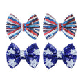 Independence Day Sequin Hair Bows for Girls Star Stripes Sparkly Alligator Clips Red Glitter Hair Accessories for Little Teen Toddler Girls