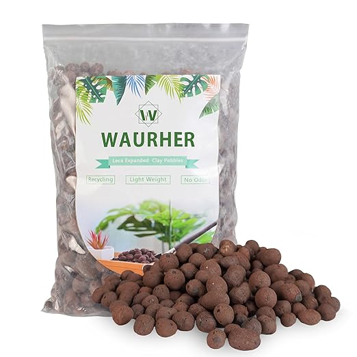 Leca Expanded Clay Pebbles 2LBS Grow Media for Indoor Plants Hydroponic Growing Gardening System Supplies …
