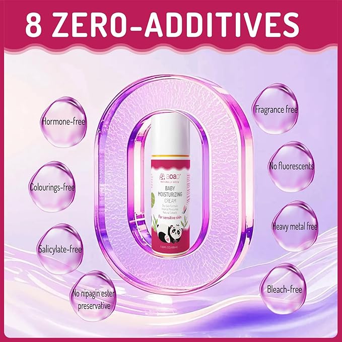 AOAO Baby Face Moisturizer, Gentle Baby Cream with Shea Butter, Chamomile, Lightweight, Hypoallergenic, Baby Moisturizing Cream for Newborns/Infants, Kids Face Lotion 100ml/3.38oz