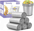 3 Gallon 180pcs Small Grey Trash Bags Plastic Strong Grey Garbage Bags
