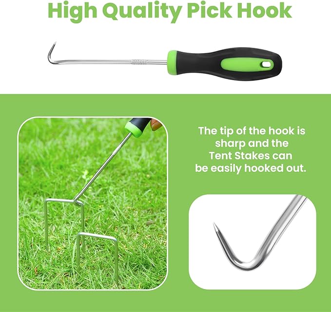 Bynccea 6 Inch 150 Pack Galvanized Landscape Staples Garden Stakes - 11 Gauge U-Shaped Pins for Securing Weed Barrier Fabric, Plant Covers, Tents, Yards, and Lawns