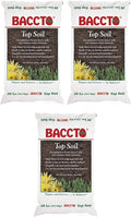 Michigan Peat 1550P Baccto Top Soil for Lawns, Gardens, and Raised Planting Beds with Reed Sedge, Peat, and Sand, 50 Pounds (3 Pack)