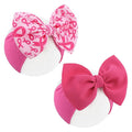 2PCS 6’’ Breast Cancer Awareness Hair Accessories for Baby Girls Headbands for Girls Hair Bows Newborn Headband Pink Ribbon Baby Clothes
