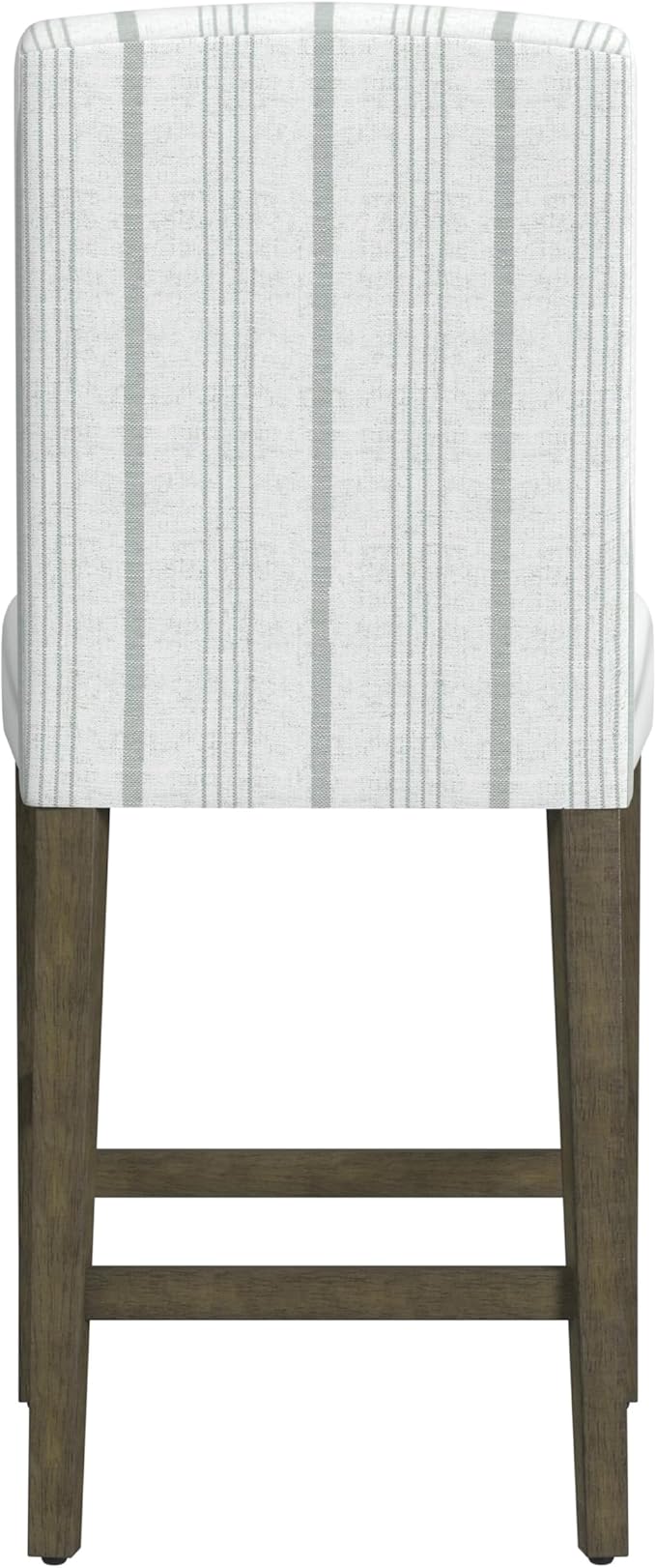 HomePop Curved Back 24" Barstool - Dove Gray Stripe