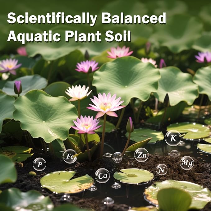Aquatic Plant Soil for Lotus & Pond Plants/Aquaquarium Substrate 13.2 LBS- Natural Organic Growing Medium for Hydroponic Plants & Water Gardens | Aquarium Safe Nutrient-Rich