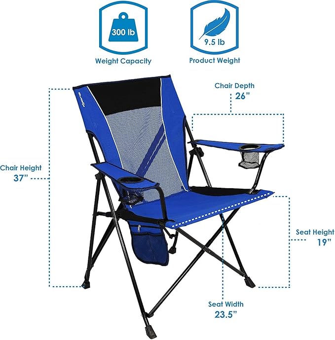 Kijaro Dual Lock Portable Camping Chairs - Versatile Outdoor Folding Sports & Lawn Chair - Locks Position Izamal Yellow