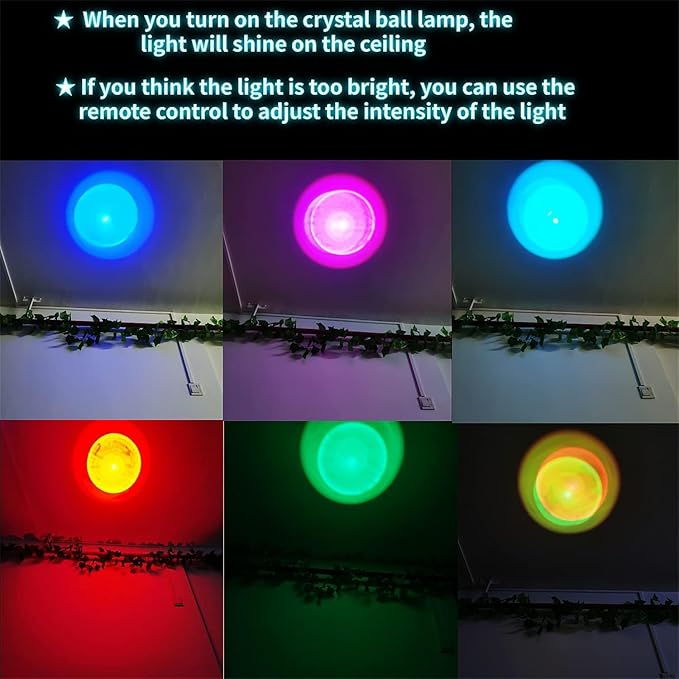 Shark Crystal Ball Night Light, 3.15 Inch K9 Crystal Ball with Wooden Base, 16 Colors, Remote Control, Art Deco Decor