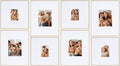 Camden Reed Arcadia 8 Piece Oversized Gallery Wall Frame, 16x20 and 16x16 Inch Matted Frames for Featuring 8x10 and 5x7 Inch Photographs or Art Prints, Natural Finish