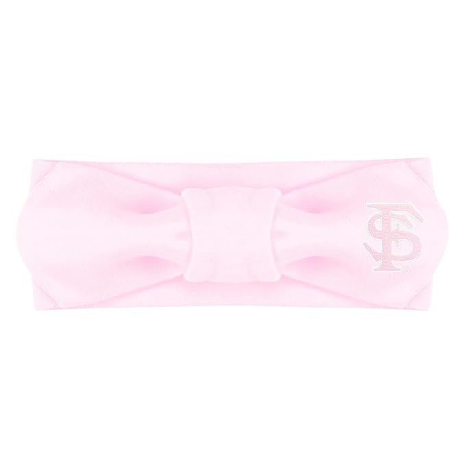 Creative Knitwear Florida State Seminoles Infant Girls Pink Solid Hair Knot Headband Embroidered Logo - Size Newborn - 4T