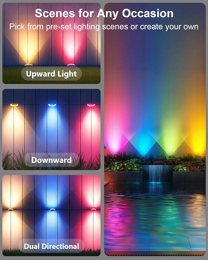 Permanent Outdoor Lights Pro,100ft RGB+IC Smart Outdoor Decor,App/Remote,Christmas,Halloween,Multi Scene Modes,IP67 Waterproof,Eaves Light with Daily & Holiday Party Decor,House Roof Lighting