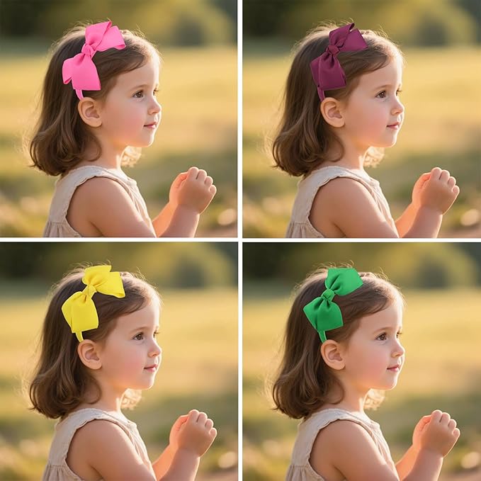 7Rainbows Fashion Cute Yellow Bow Headband for Girls Toddlers.
