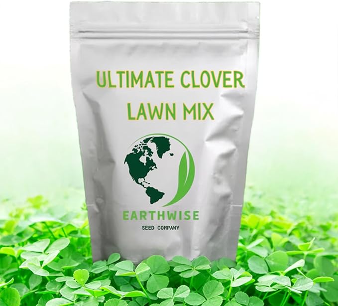 Earthwise Ultimate Clover Lawn Mix – Low-Maintenance, Eco-Friendly Yard – 1/2 lb – Covers up to 250sqft