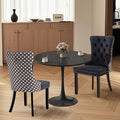SoarFlash Kitchen Table and Chairs for 2, 24" Dining Table Set for 2 with Velvet Upholstered Chairs, 3 Piece Round Kitchen Table Set, Dining Room Table Set for Small Space, Apartment