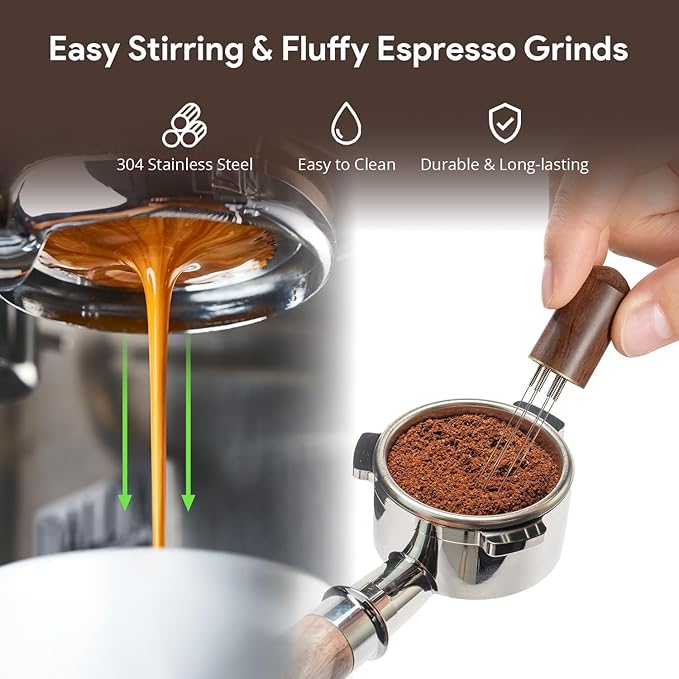 Espresso Accessories Kit 51mm Tamper: 51mm Espresso Tamper Set Espresso Kit Including Coffee Tamper, Milk Frothing Pitcher, WDT Tool Espresso, Tamper Mat, Latte Art Pen, Coffee Spoon, Coffee Stencils