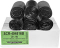 Aluf Plastics 45 Gallon 16 Micron Black Trash Bags