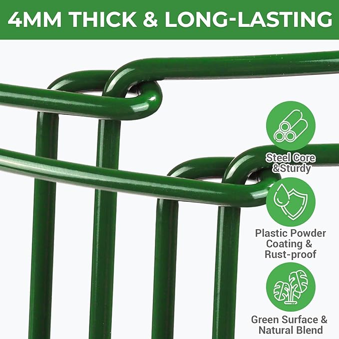 LEOBRO 24 Inch Plant Support Stakes, 6PCS Plant Stakes, Peony Cages and Supports, Garden Stakes, Plant Supports for Outdoor Plants Indoor Plants, Monstera Tomato Hydrangea Support Cage, 10" W x 24" H