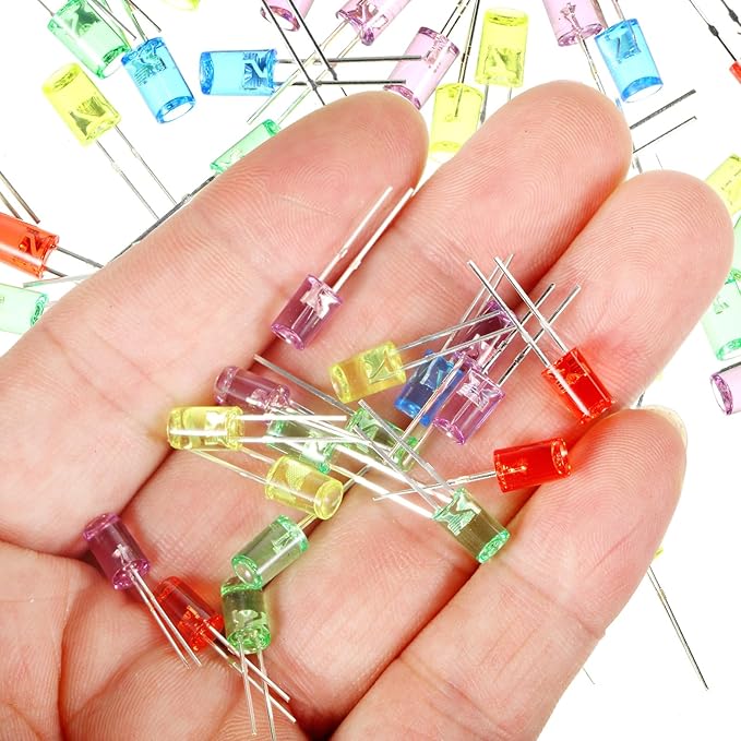 Mudder 400 Pcs Valentines LED 5mm String Lights Mini Replacement Bulb Energy Efficient LED Wire Light Set Connectable Home Decor Bulb for Festival Patio Garden Christmas Wedding Holiday(Rainbow Color)