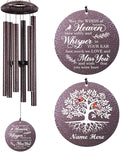 Sympathy Wind Chimes Life Tree, 36inch Personalized Memorial Wind Chimes, Cardinal Wind Chime for Loss of Loved Dad/Mom, Memorial Gifts Deep Tone Outdoor Decorations (Produced in USA)