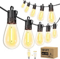 Minetom 101FT Outdoor String LED Patio Lights Waterproof,46 Shatterproof S14 Vintage Edison Bulbs,Commercial Grade Outside Hanging Lights Waterproof for Porch Deck Garden Backyard Balcony Cafe Bistro