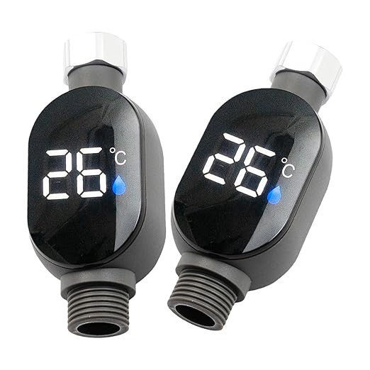 Shower Temperature Meter LED Digital Display Temperature Gauge Household Water Thermometers Waterproof Bath Thermostat