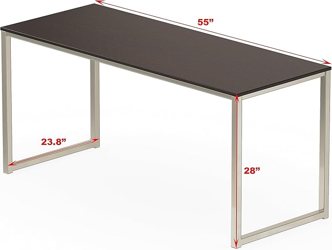SHW Mission 55-Inch Home Office Computer Desk, Espresso