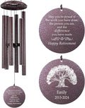 Retirement Wind Chimes Personalized, Retirement Gifts for Woman/Man, Retirement Gifts for Teachers/Worker, Custom Wind Chimes Outdoor 36" (Produced in USA)