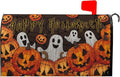 Happy Halloween Mailbox Cover Ghost Mail Box Covers Magnetic Standard Size 21x18 inch Pumpkin Post Letter Box Cover Wrap Outdoor Decor for Garden