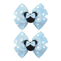 4 Inch Cute Mouse Ears Sequins Bows Hair Clips For Baby Girls, Toddler, Kids and Young Women Birthday Party Wedding Christmas Occasions Set of 2 (A- Sky Blue)