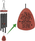 Memgift Memorial Wind Chimes for Outside – Sympathy Gift for Loss of Loved One, Outdoor Keepsake in Memory of Dad Mom Daughter Son