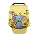 Upetstory Sunflower Elephant Car Seat Covers for Babies,Breathable Infant Carseat Cover Lightweight Baby Carrier Cover Nursing Canopies Breastfeeding Covers Fit Spring Summer/Hot Days/Warm Weather