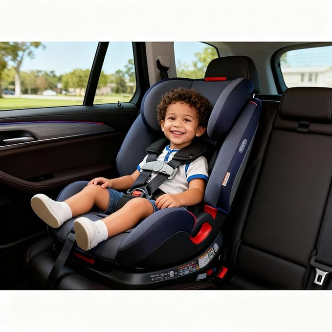 Anti Escape Car Seat Buckle Guard & Chest Harness Clip Lock - Child Safety Buckle Lock for Kids, Toddler, Stroller and Car Seat Belt (Style A, Black 1 Pack)