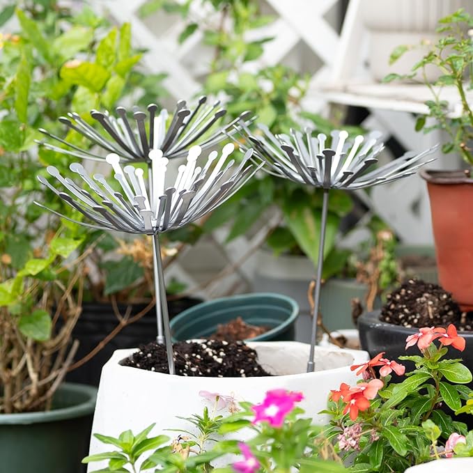 Metal Flowers - Unique Dandelion Design Outdoor Garden Stakes, Durable Weather-Resistant Steel, Easy Installation, Large Yard Art for Plants and Small Decorations, Ideal for Garden Enthusiasts